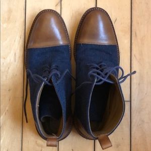 Taft Jack Boot - Navy/Tan